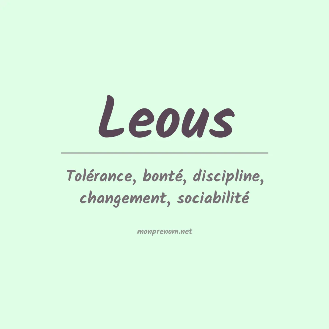 Signification du prénom Leous