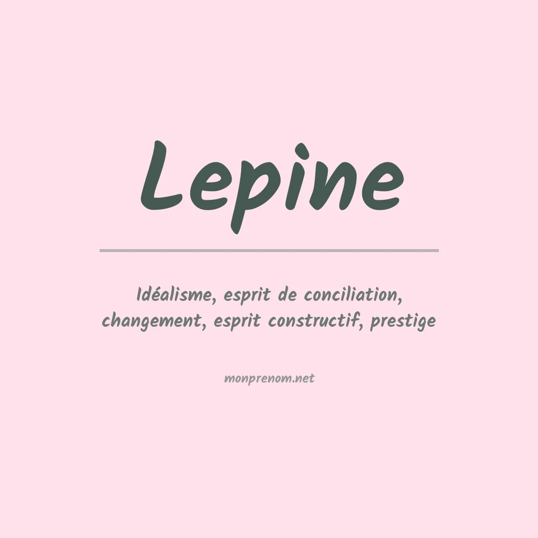Prénom Lepine