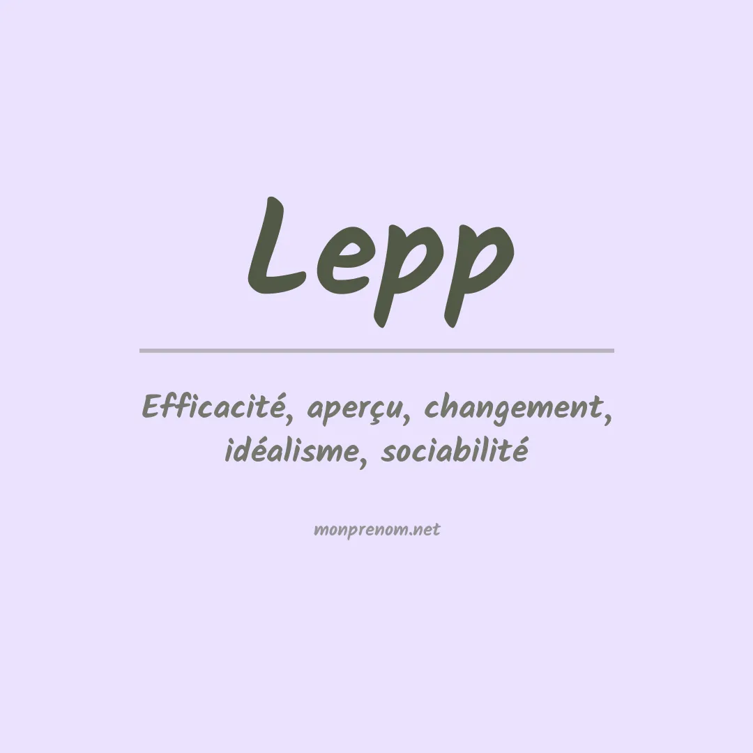 Prénom Lepp