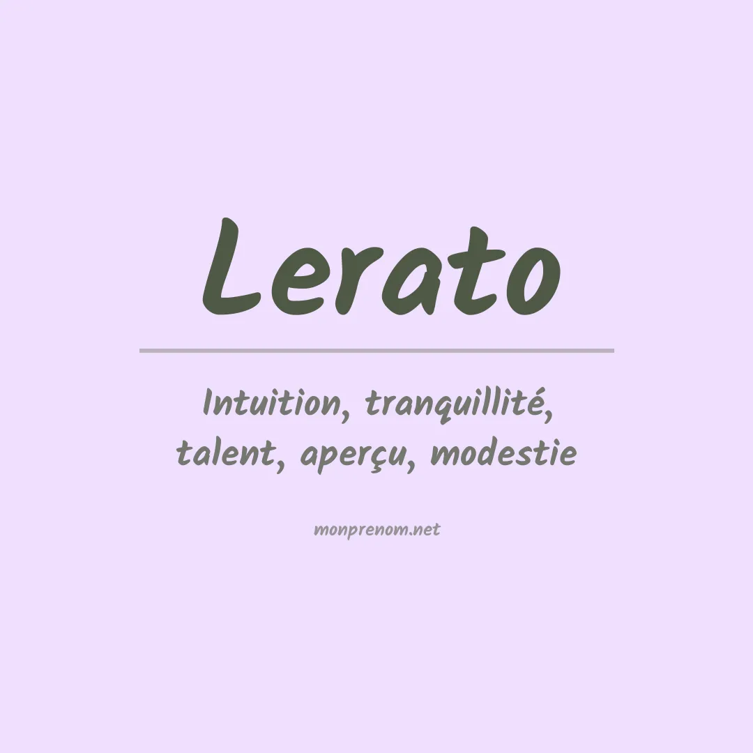 Signification du prénom Lerato