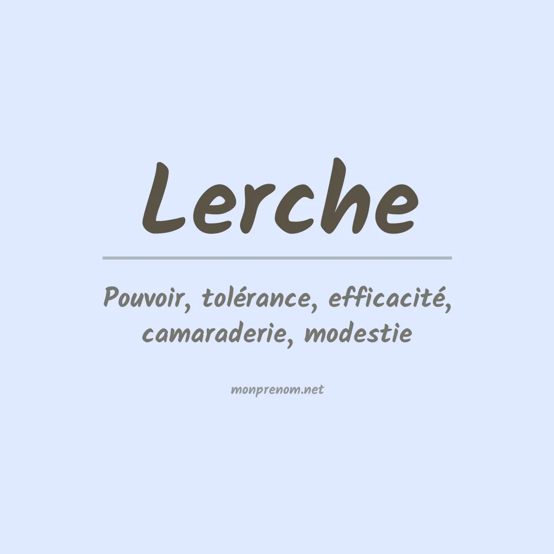 Signification du prénom Lerche