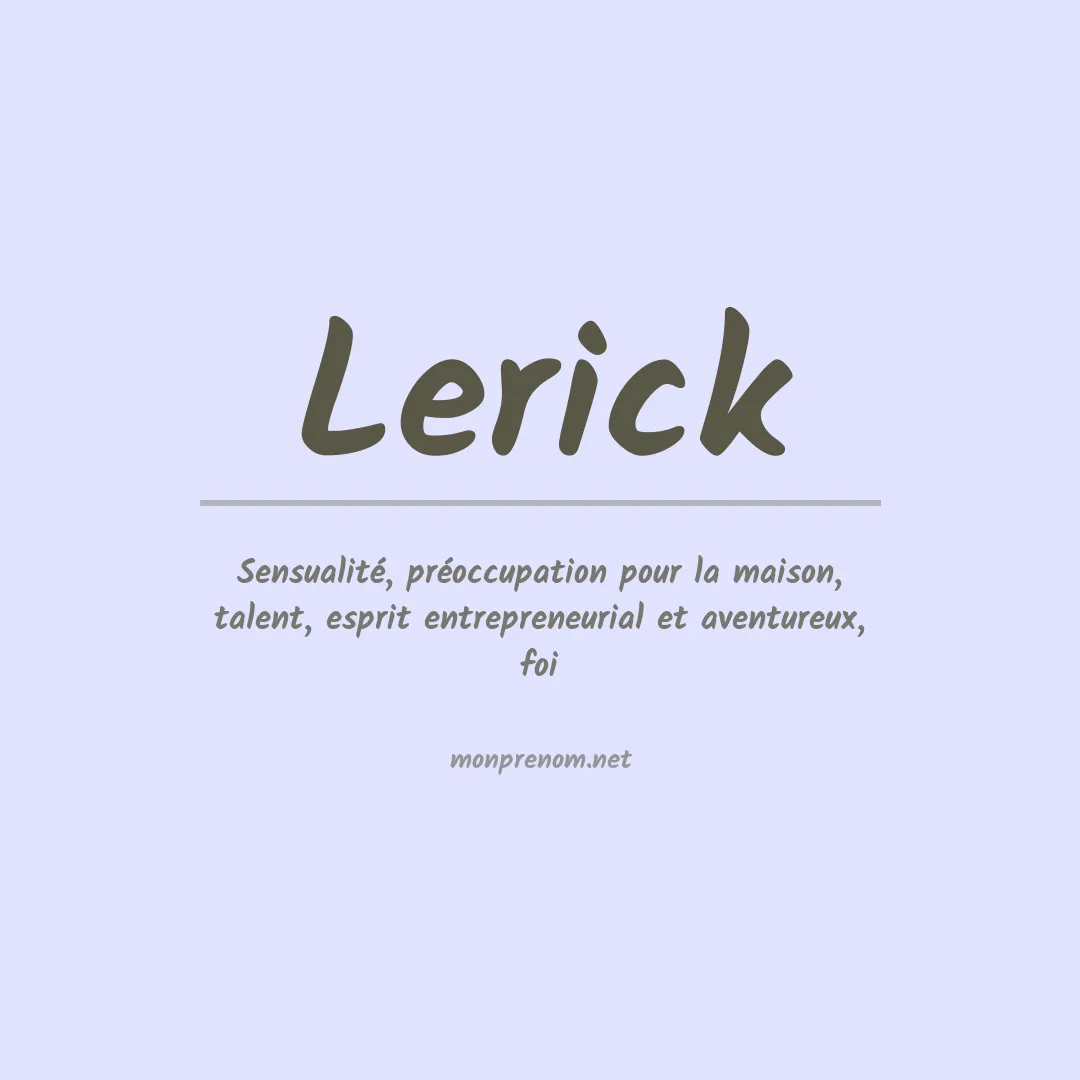 Signification du prénom Lerick