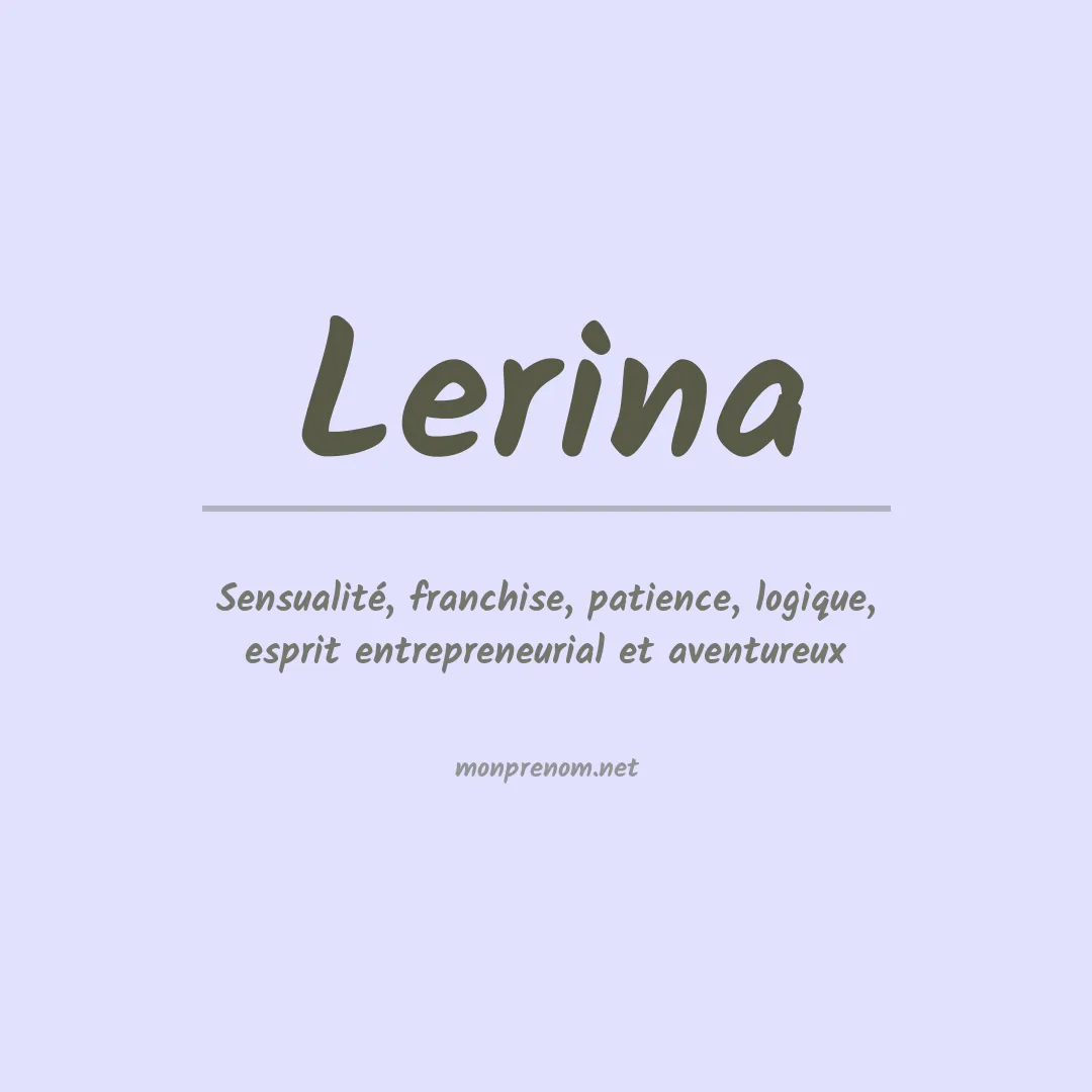 Signification du prénom Lerina