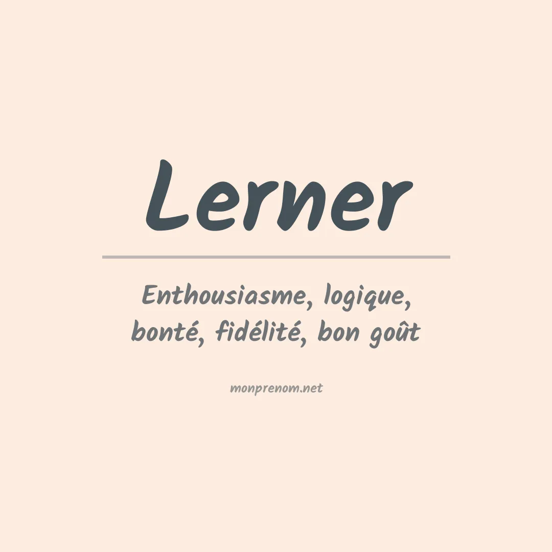 Prénom Lerner