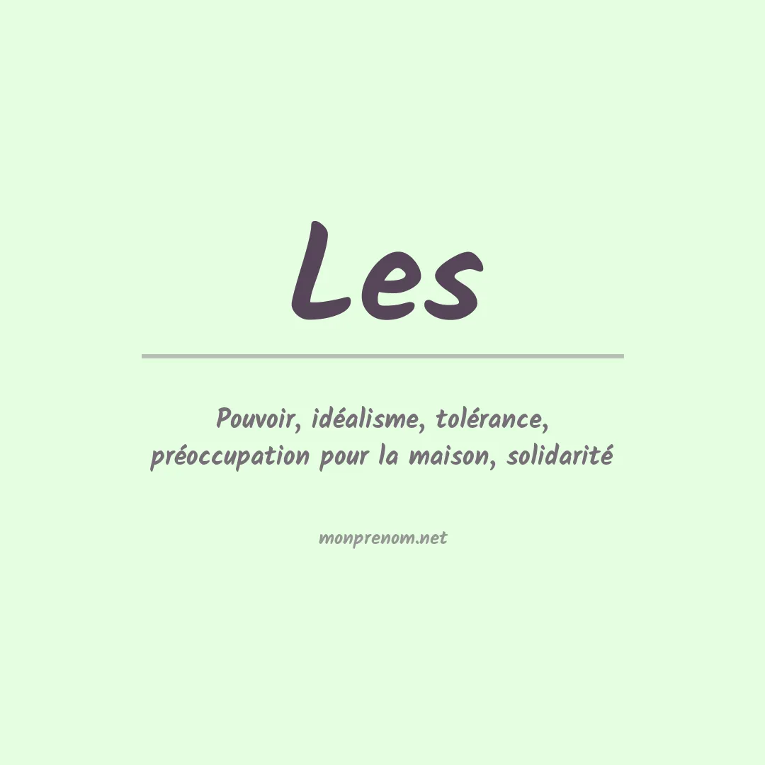 Prénom Les