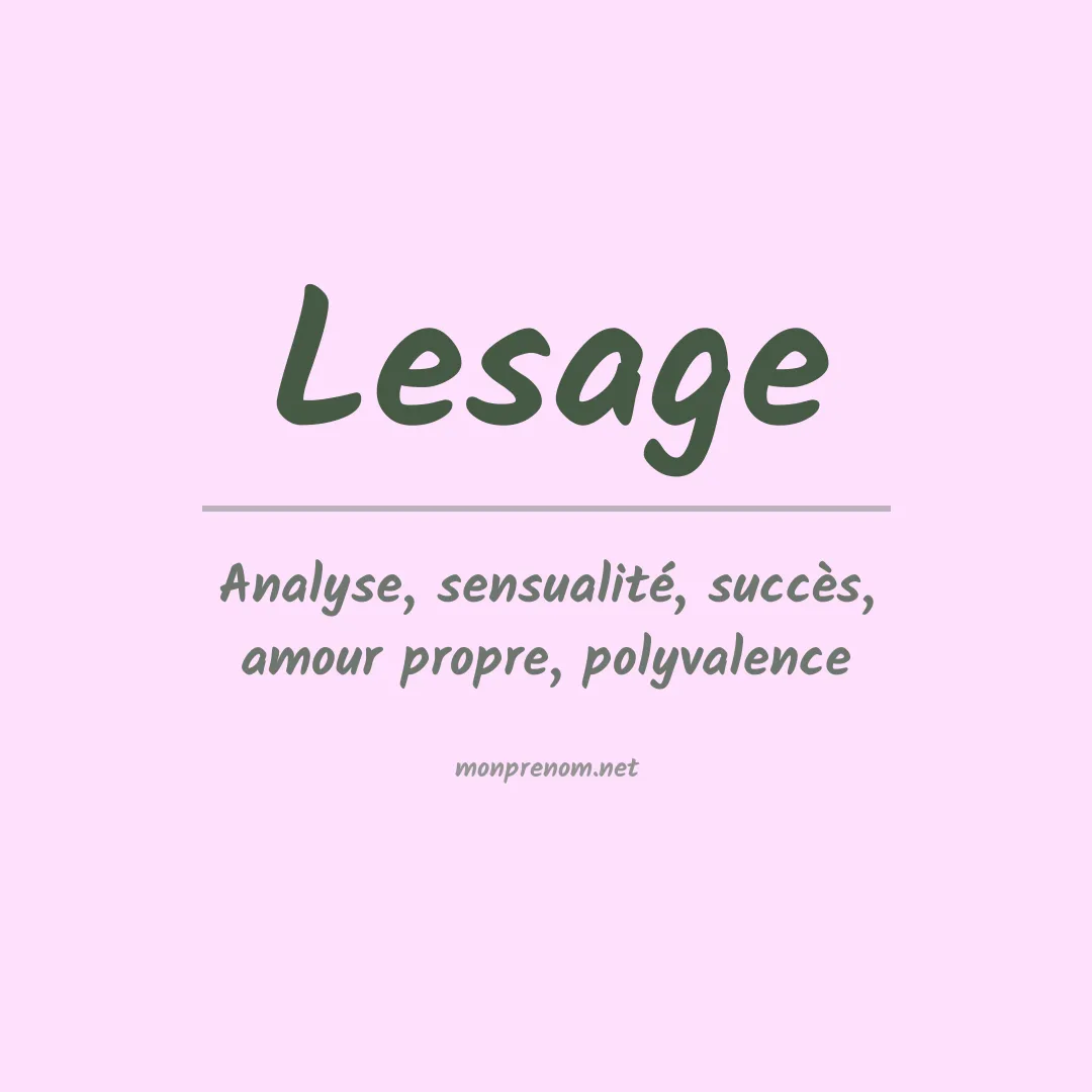 Prénom Lesage