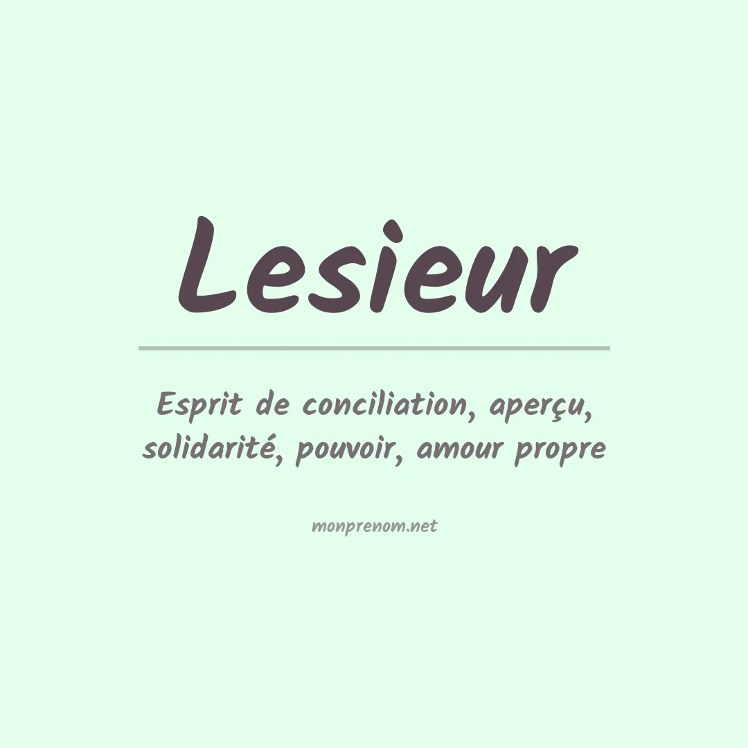 Prénom Lesieur