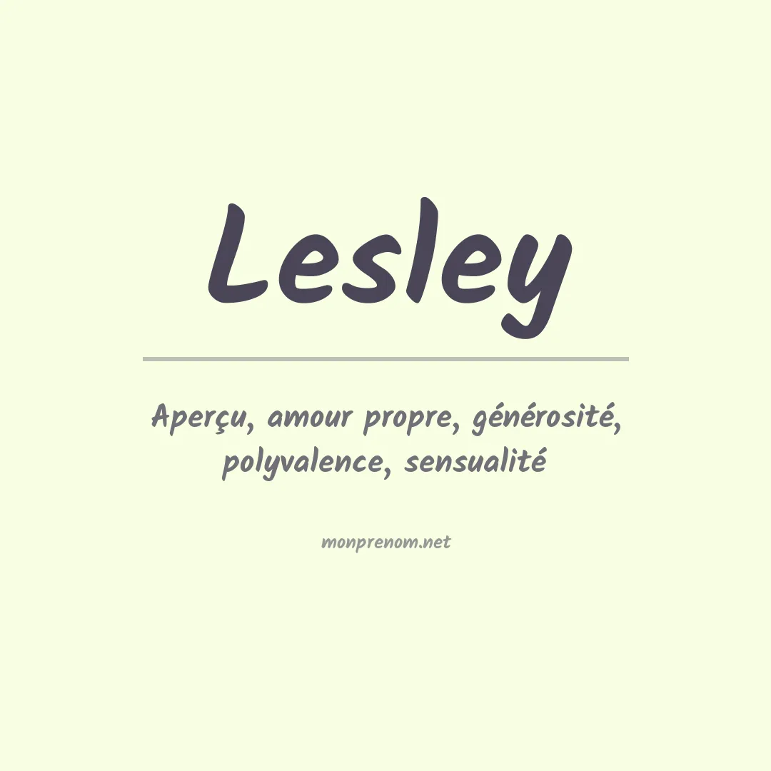 Prénom Lesley