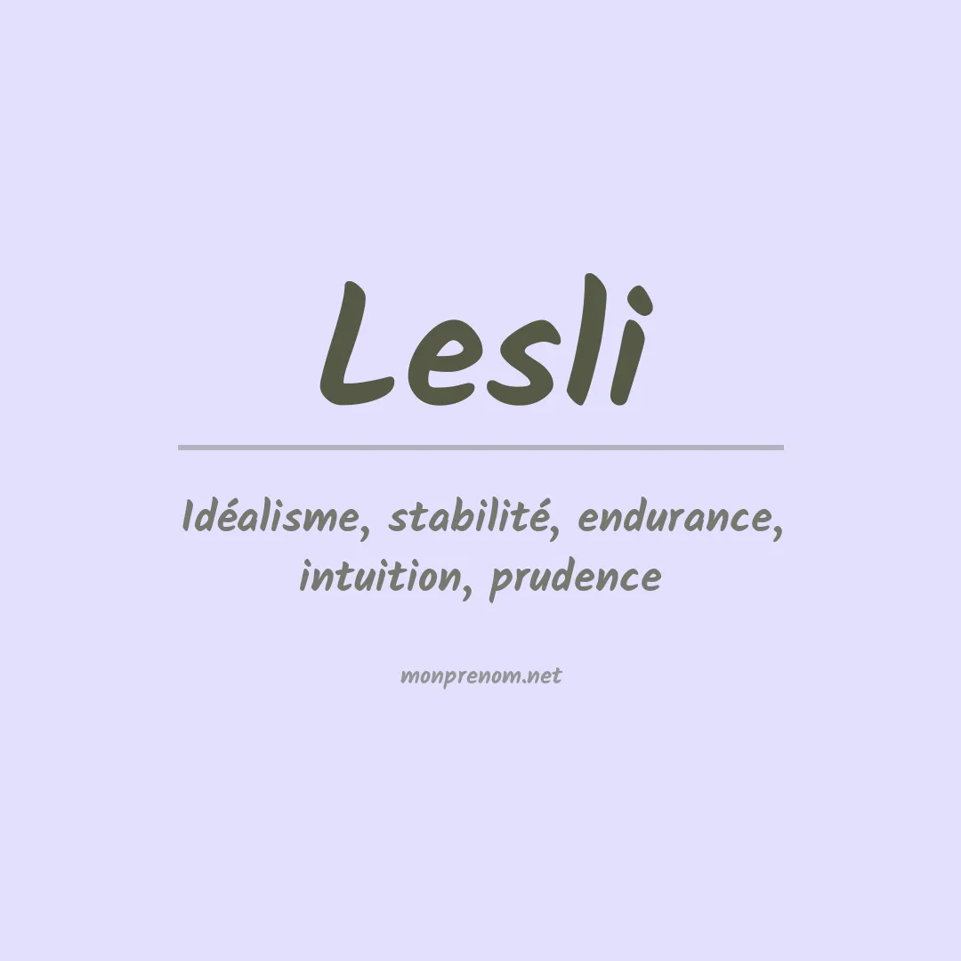 Prénom Lesli
