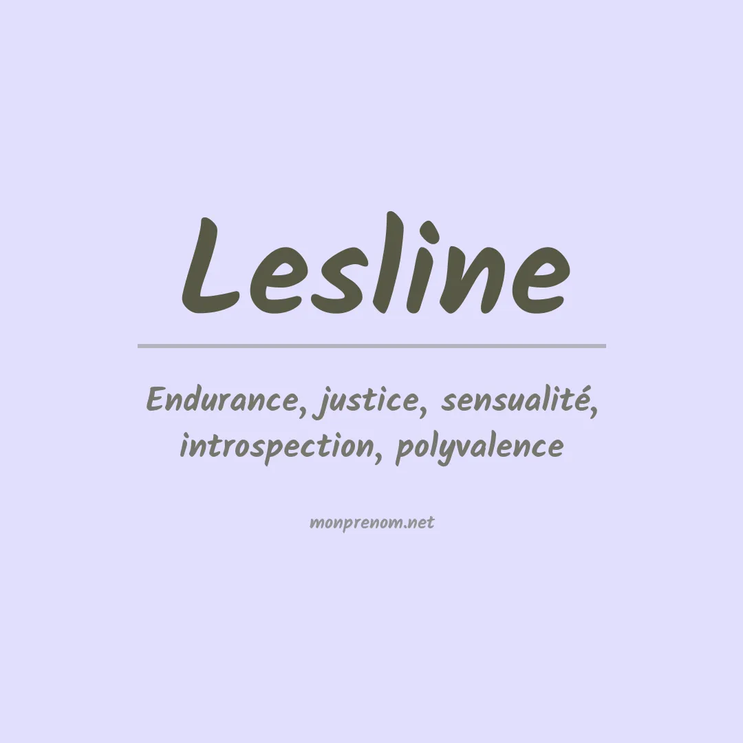 Signification du prénom Lesline