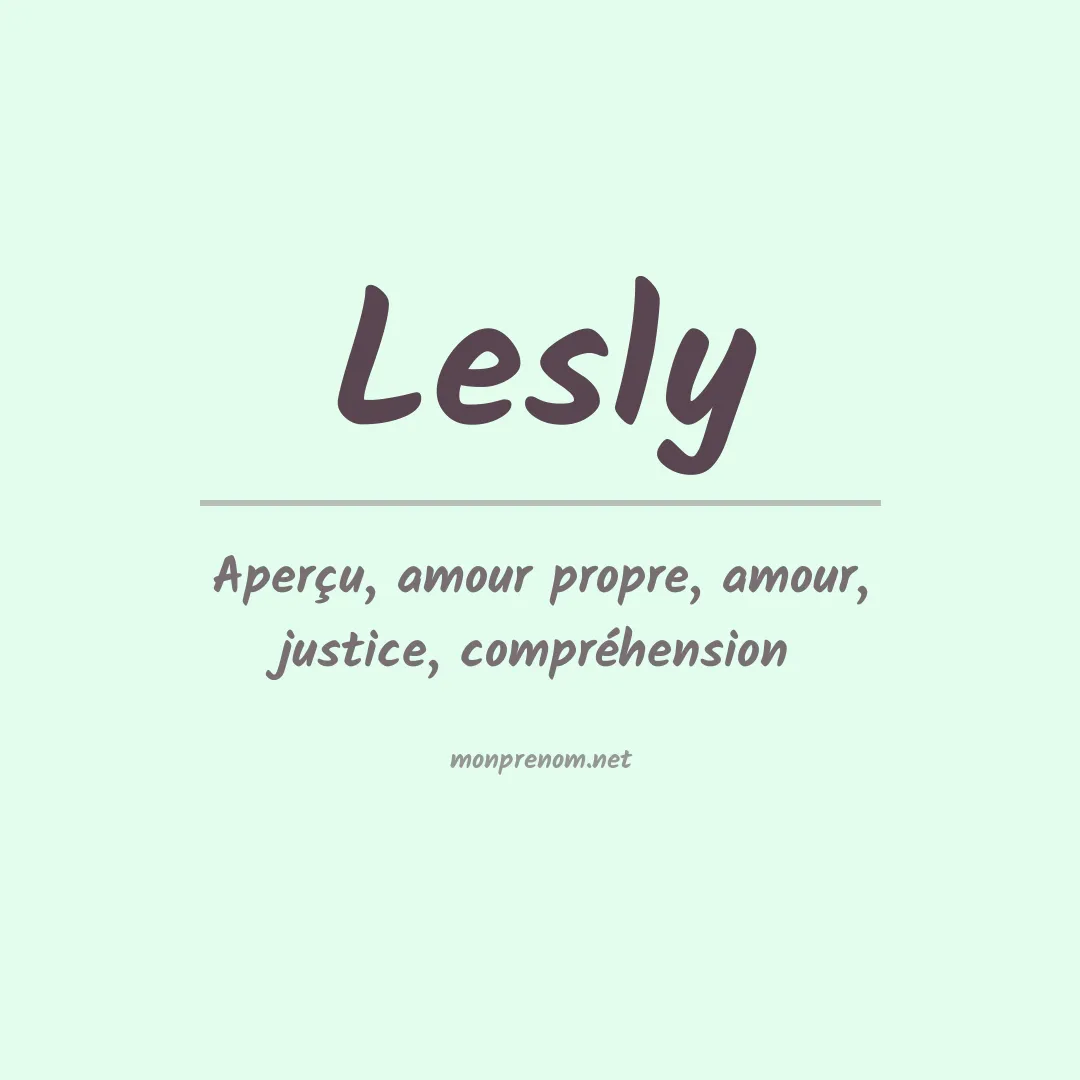Prénom Lesly