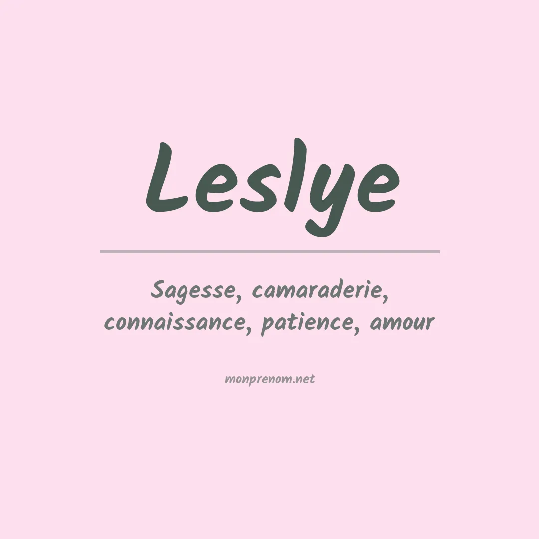 Prénom Leslye