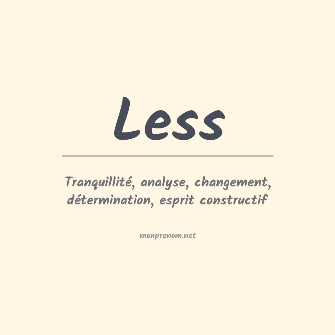 Prénom Less
