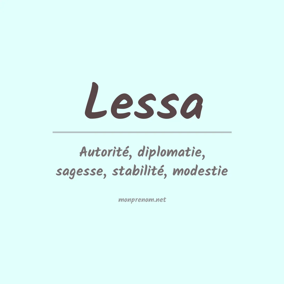 Prénom Lessa