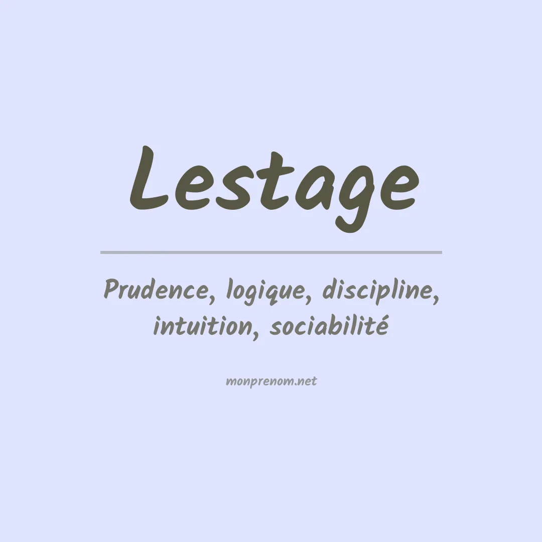Prénom Lestage