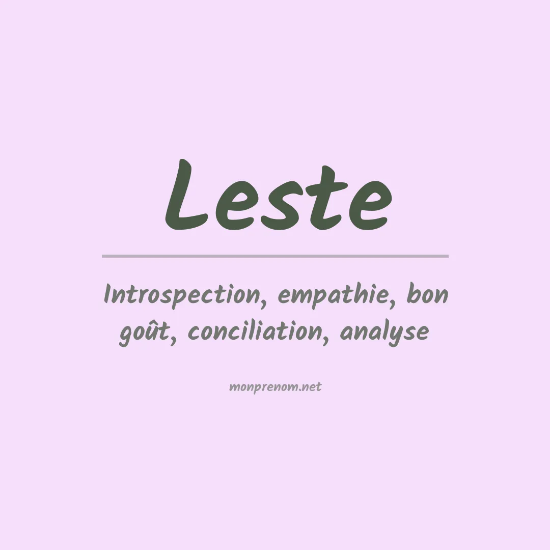 Signification du prénom Leste