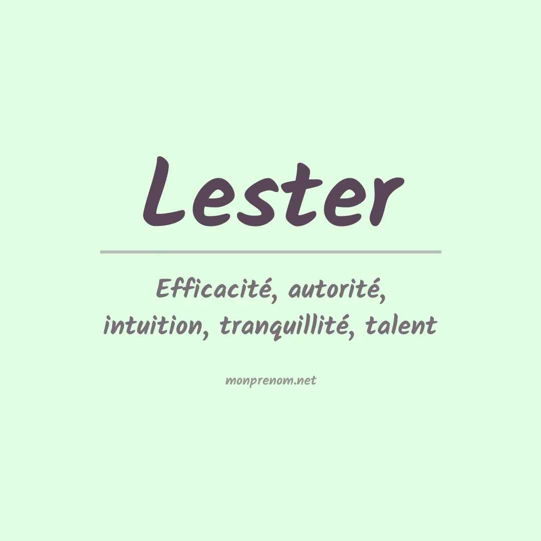 Prénom Lester