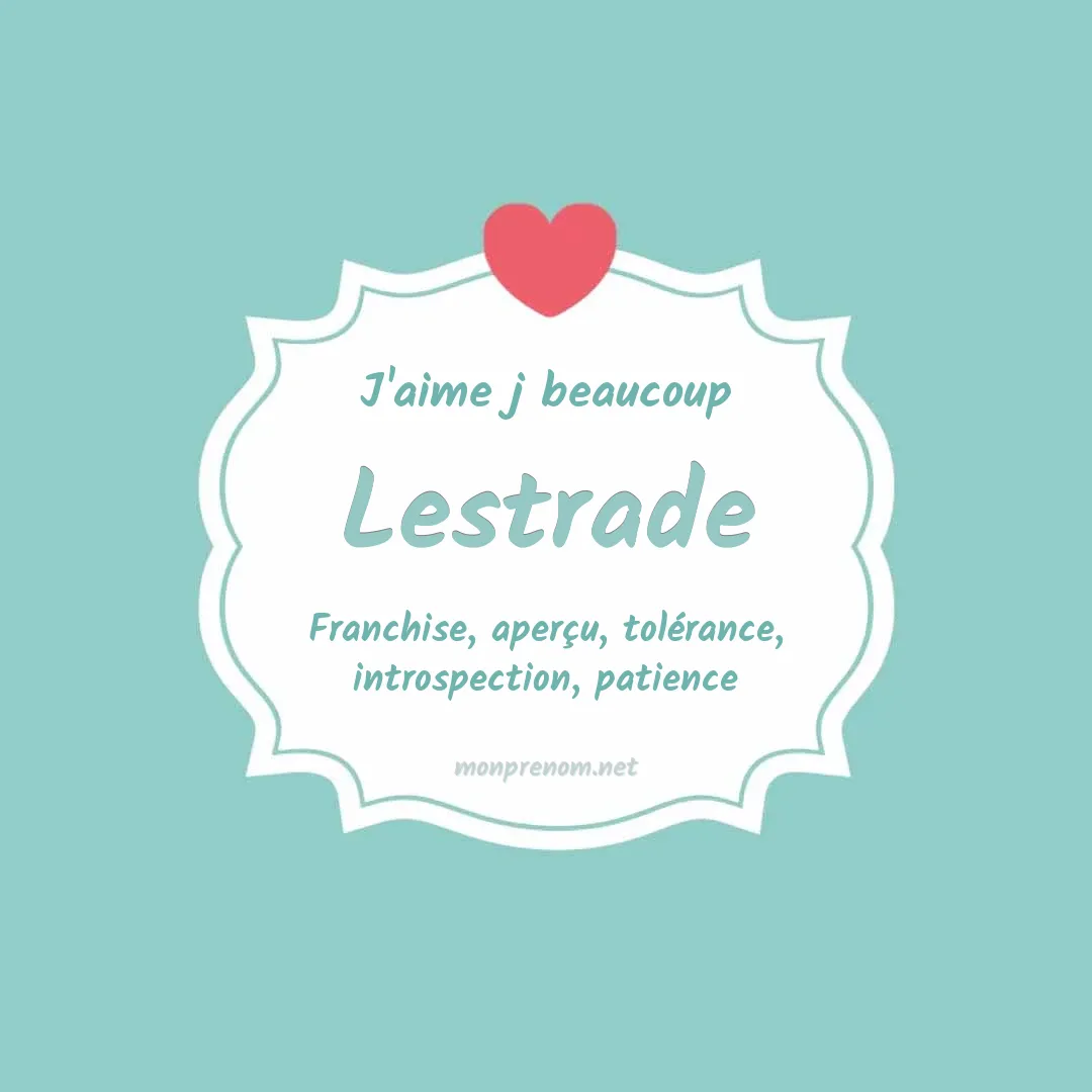 J'aime beaucoup Lestrade