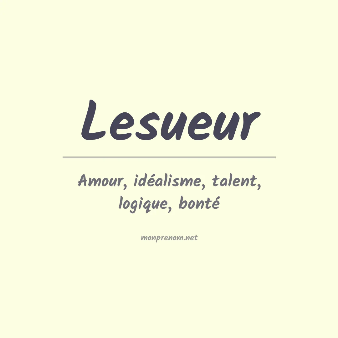 Prénom Lesueur