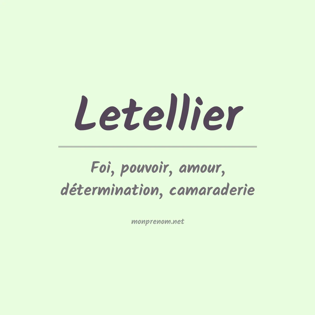 Prénom Letellier