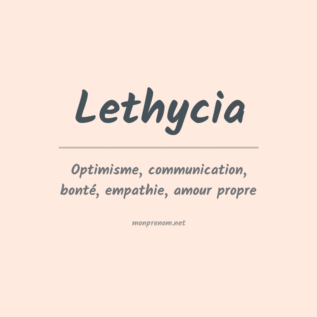 Prénom Lethycia