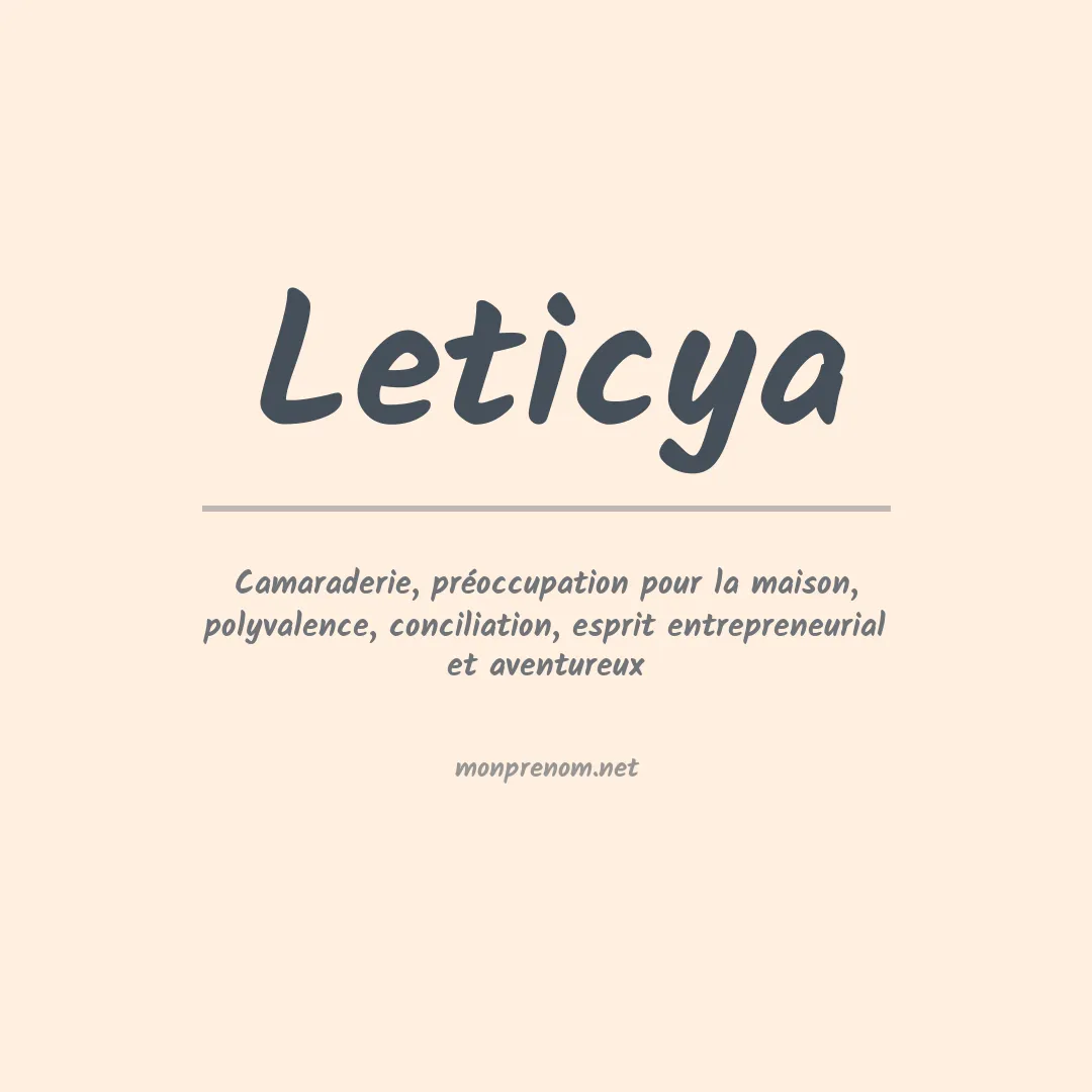 Prénom Leticya