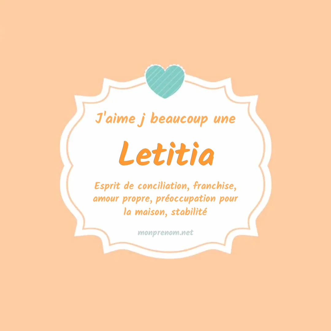 J'aime beaucoup Letitia