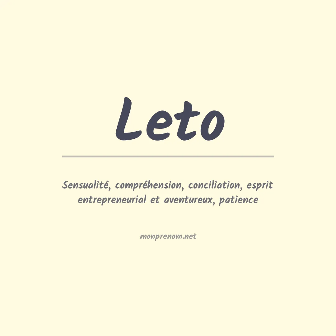 Prénom Leto