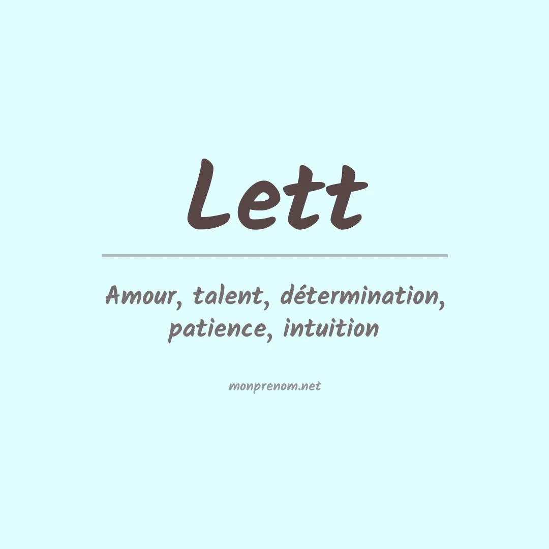 Prénom Lett