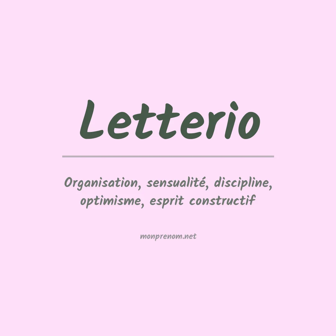 Signification du prénom Letterio