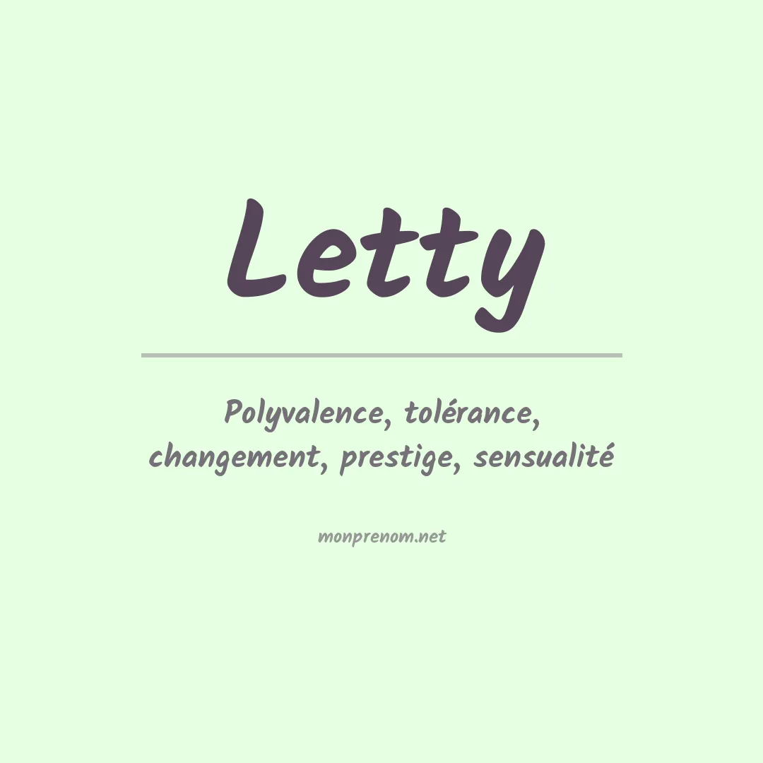 Prénom Letty