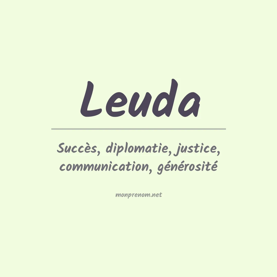 Signification du prénom Leuda