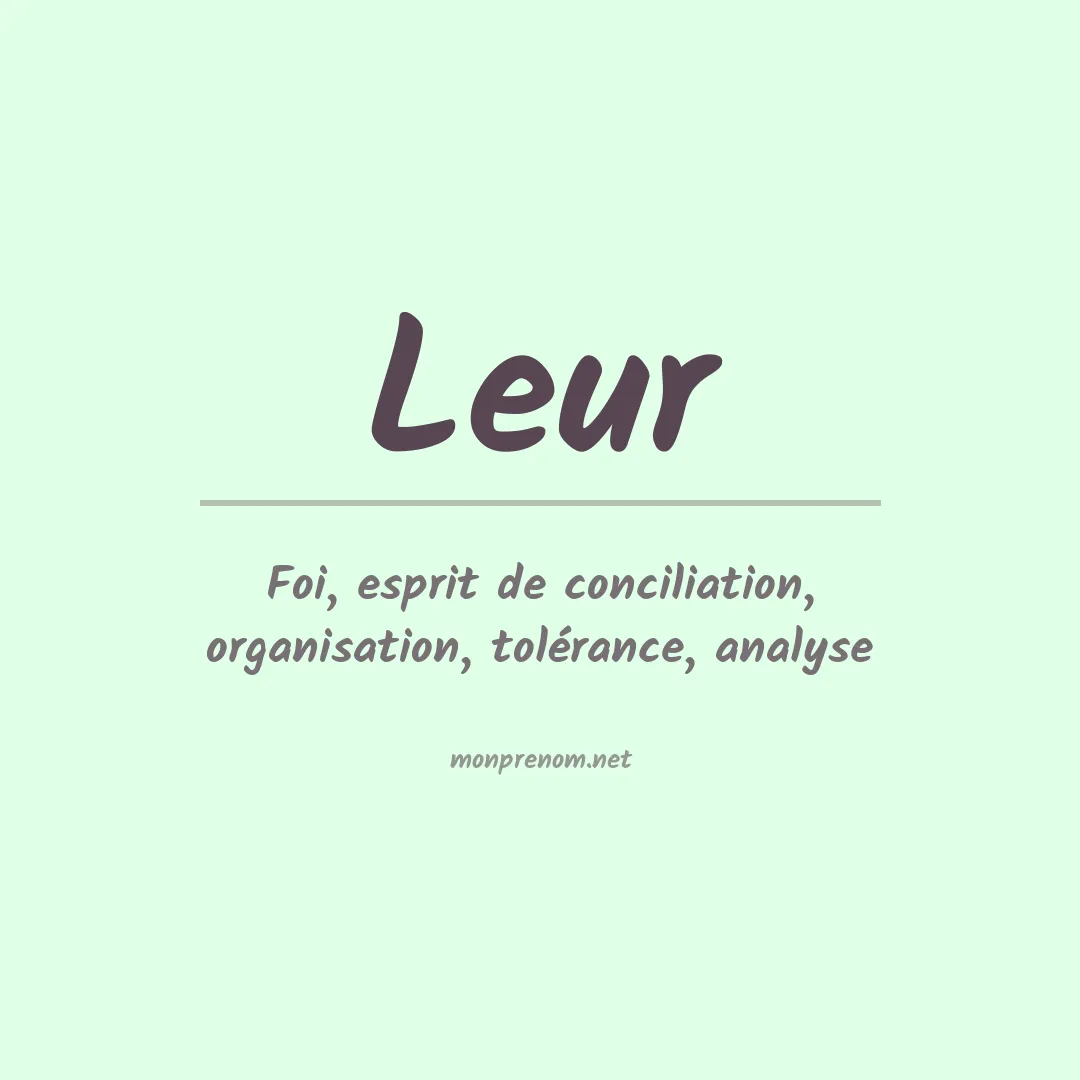 Prénom Leur