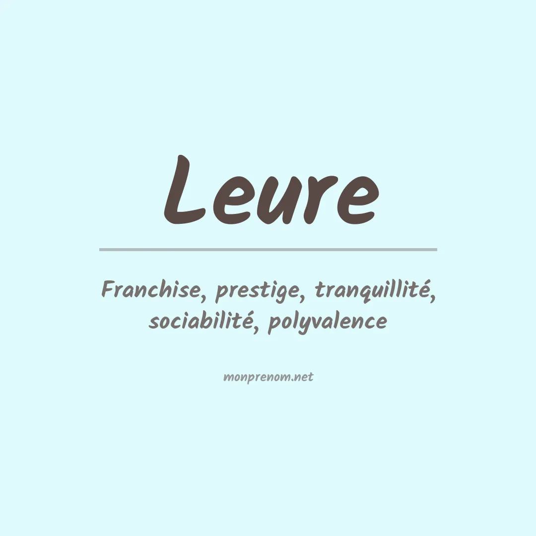 Signification du prénom Leure