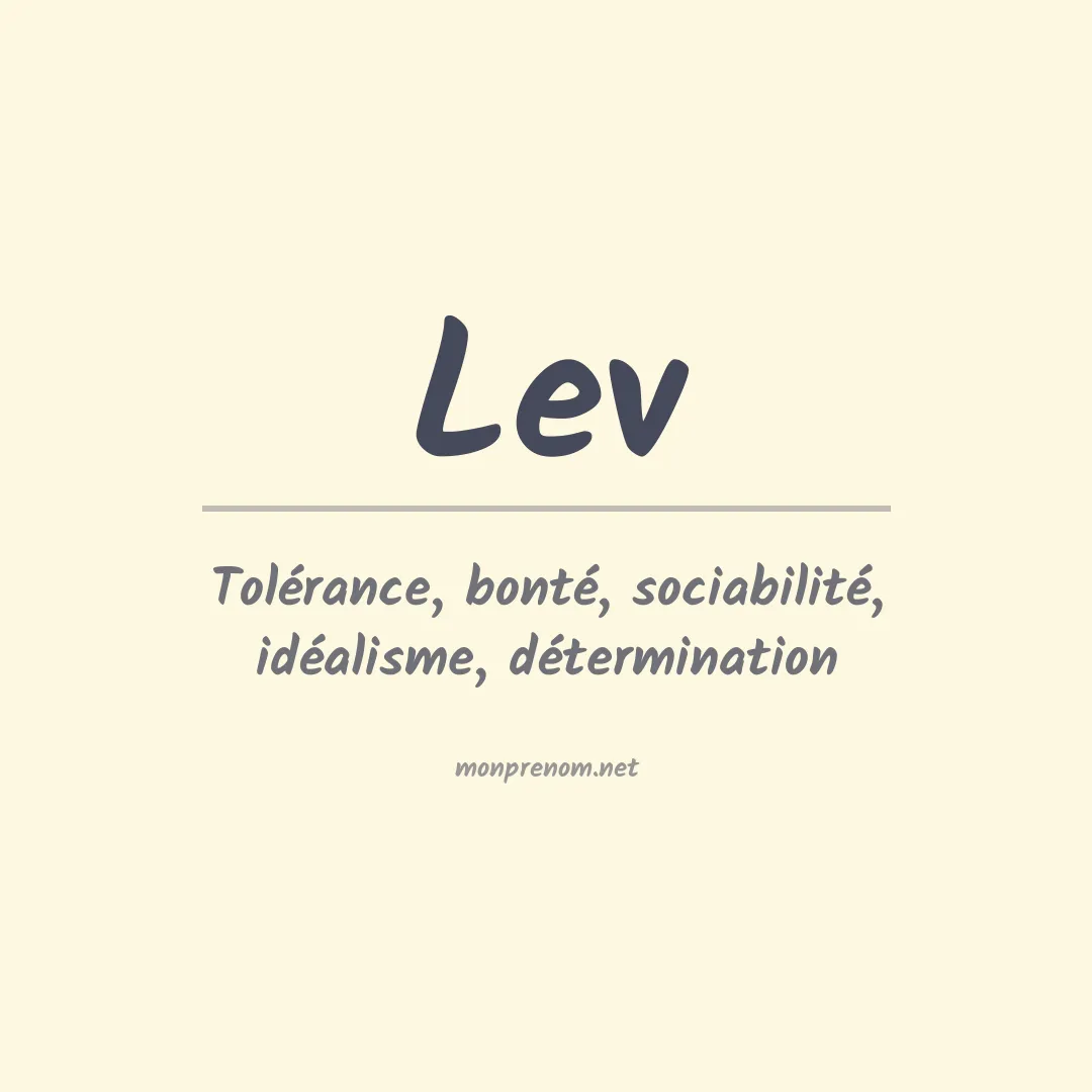 Prénom Lev