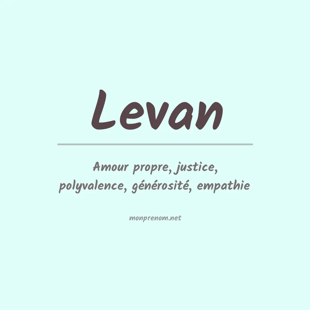Prénom Levan