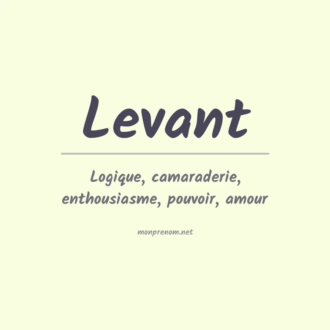 Prénom Levant