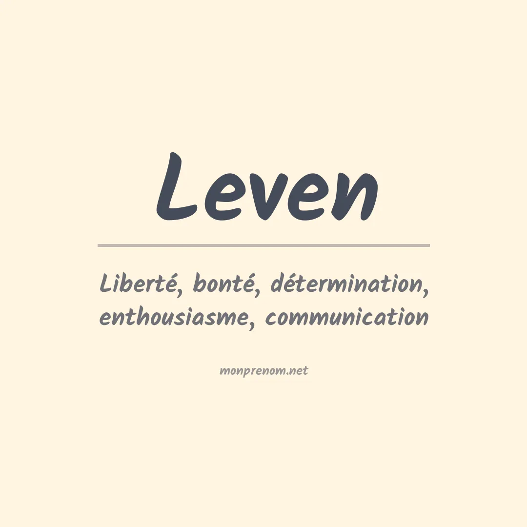 Prénom Leven