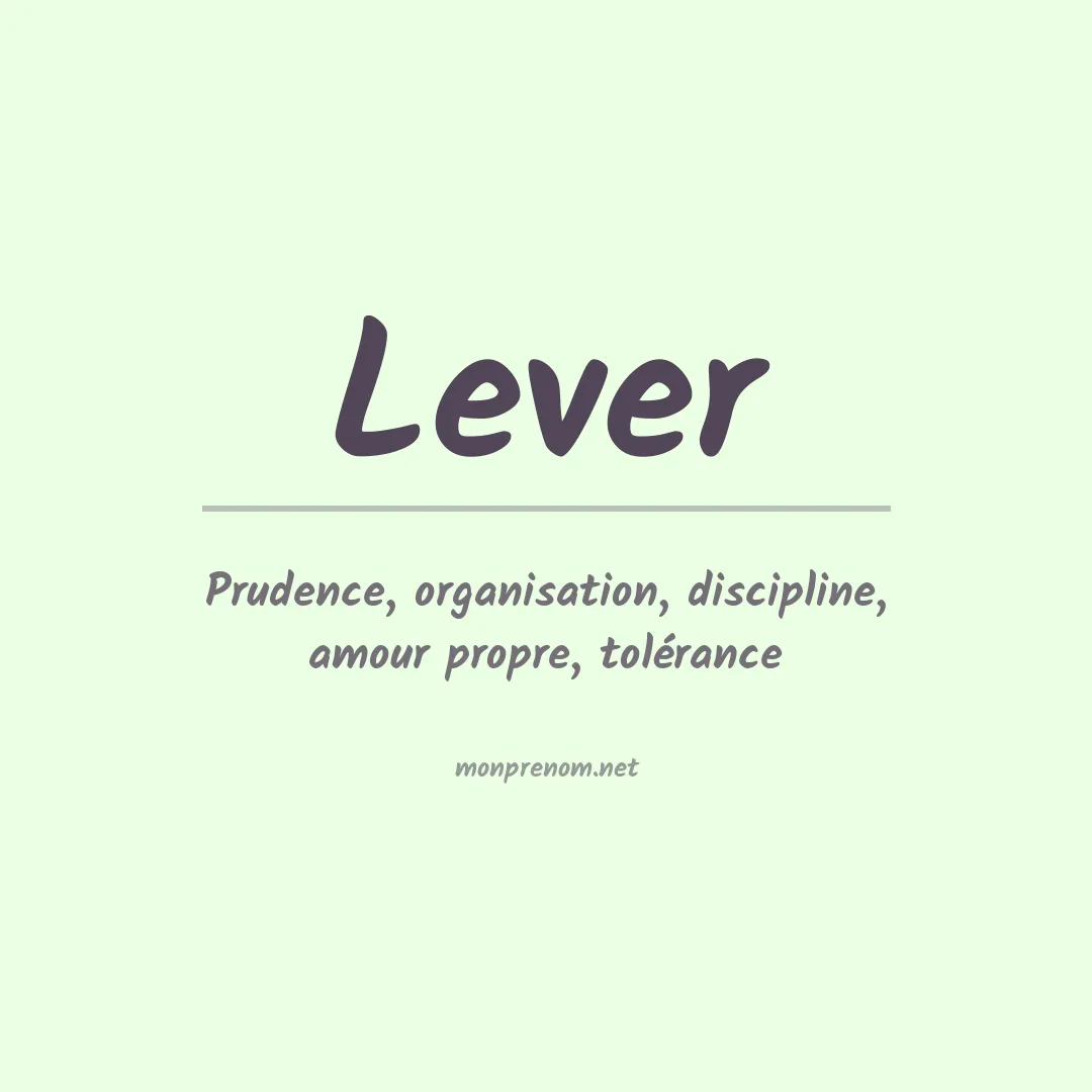 Prénom Lever