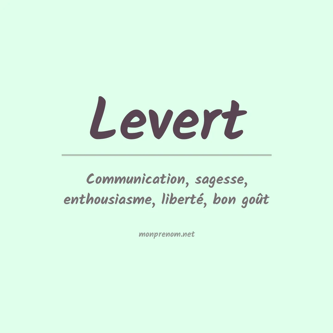 Prénom Levert
