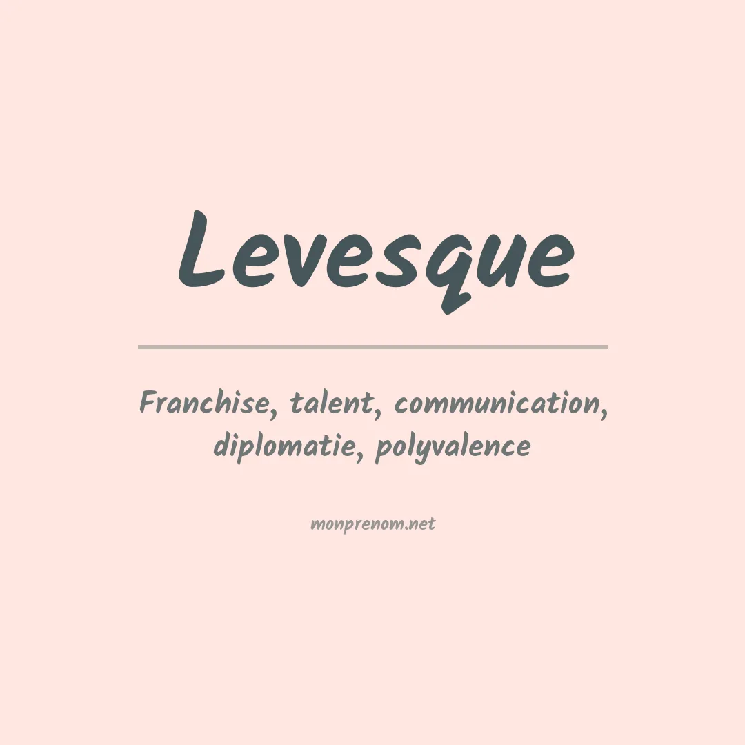 Prénom Levesque