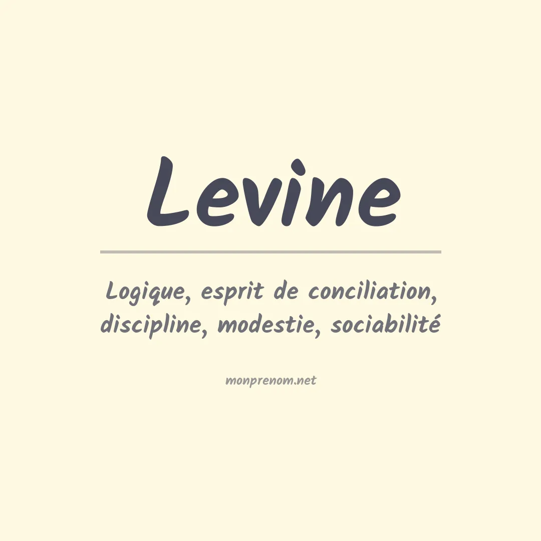 Prénom Levine