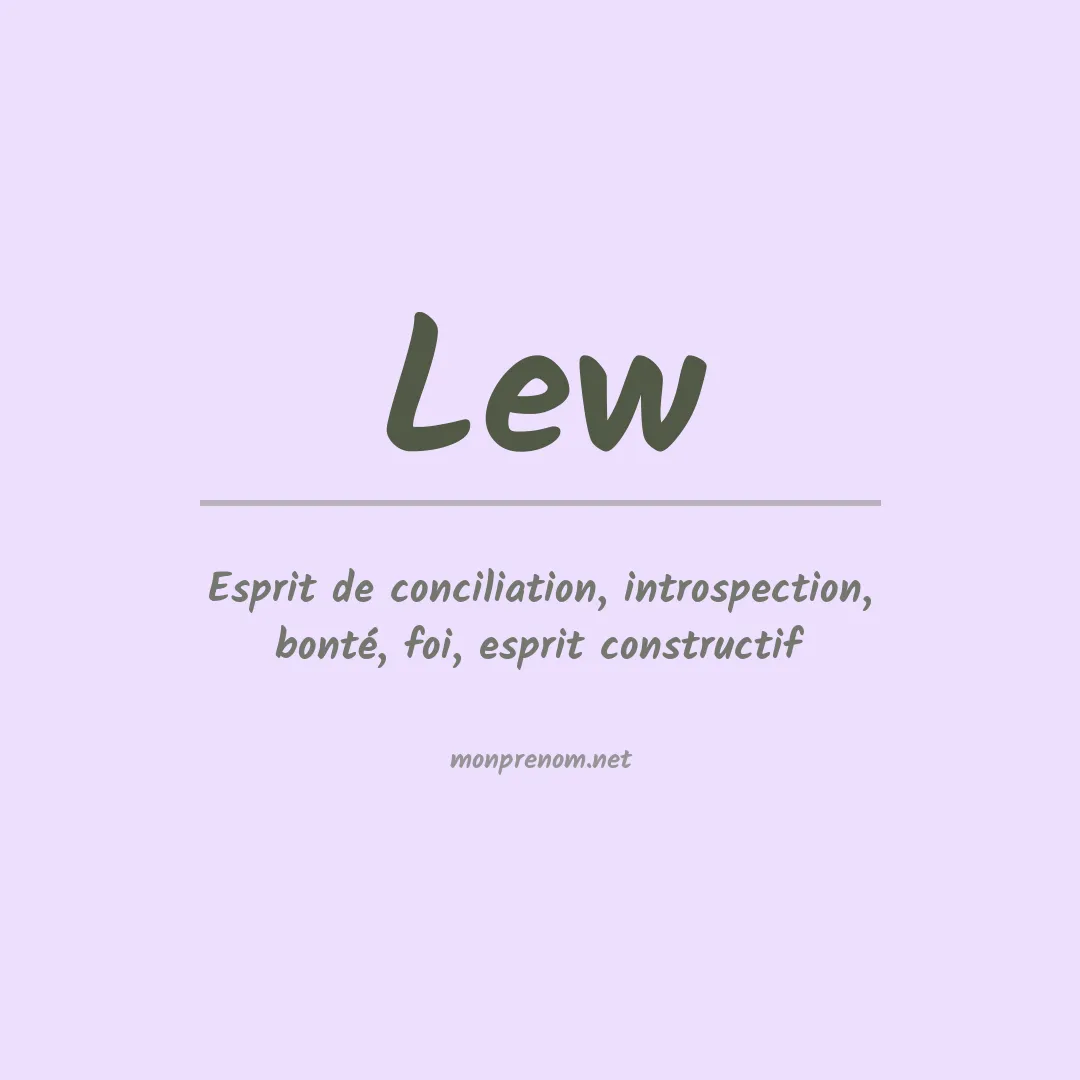 Prénom Lew