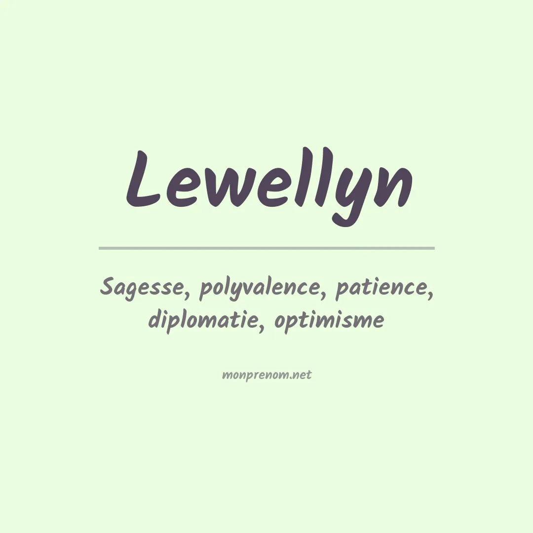 Signification du prénom Lewellyn