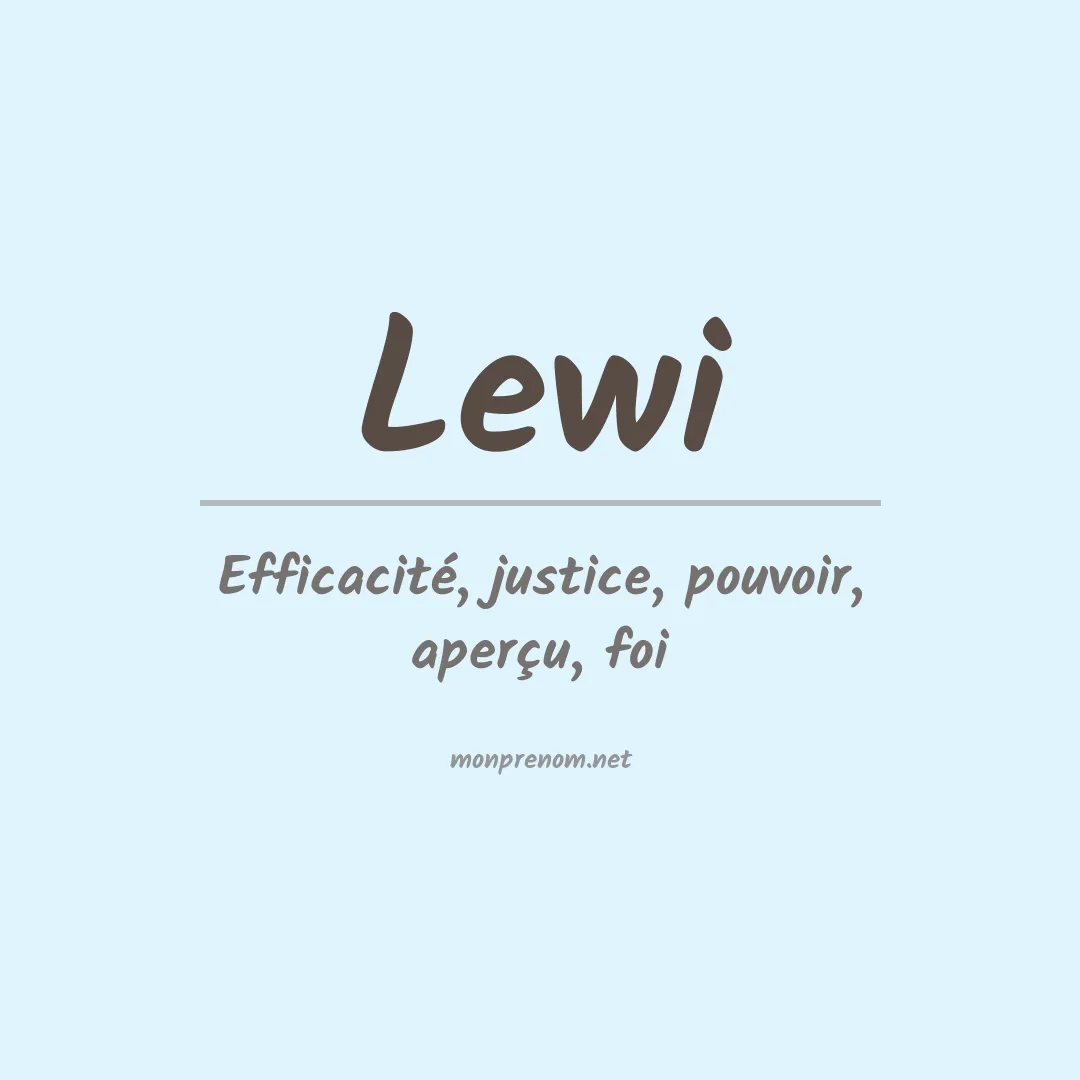 Signification du prénom Lewi