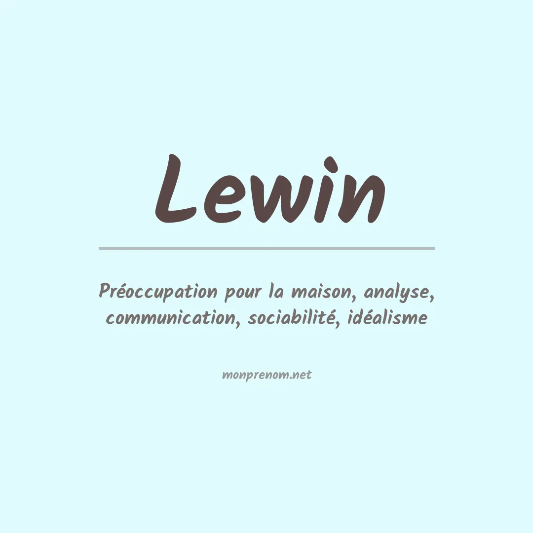 Prénom Lewin