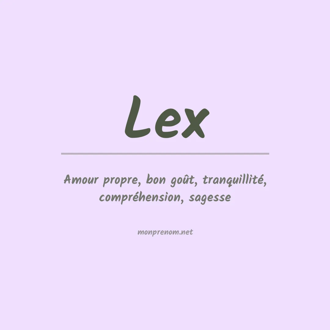 Prénom Lex