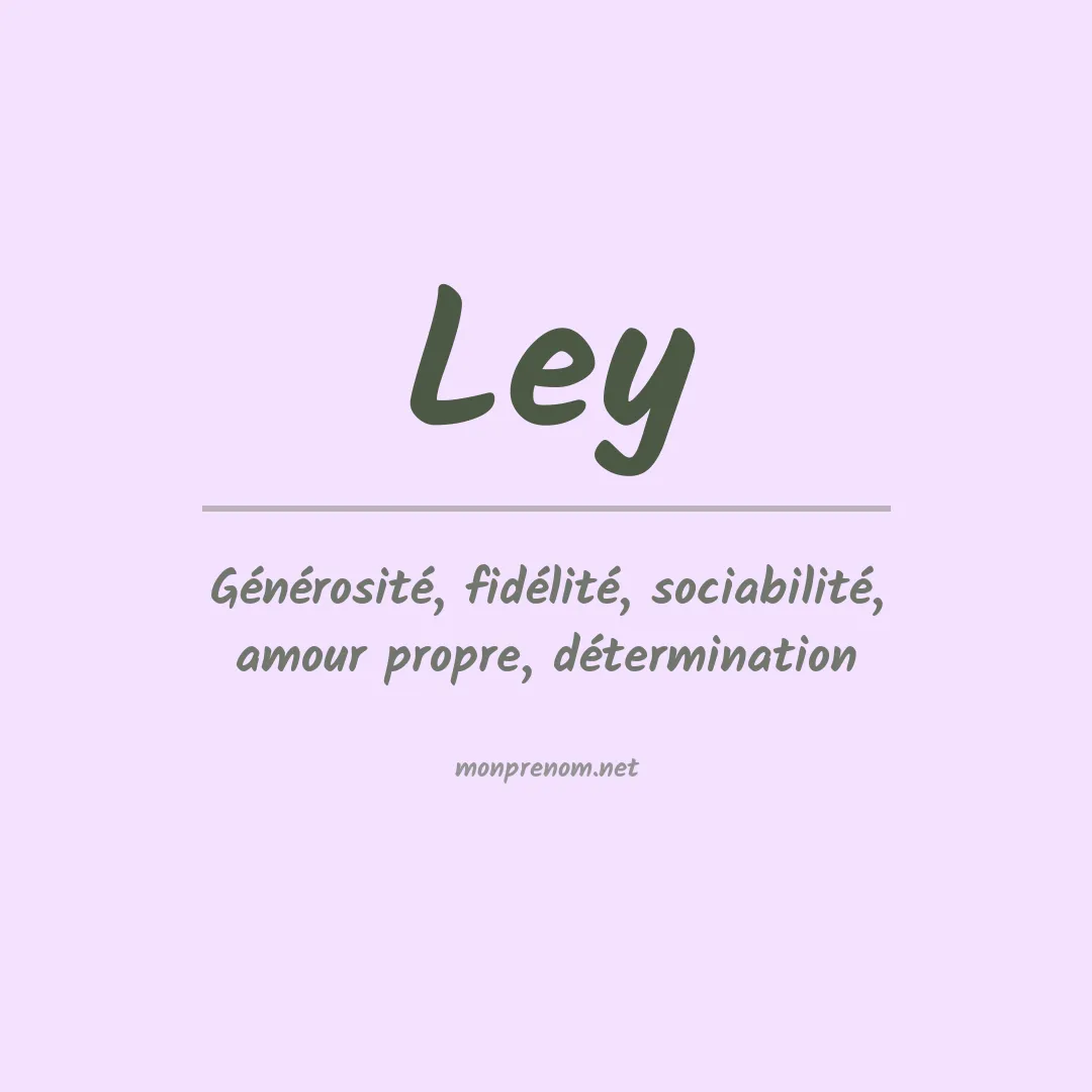 Prénom Ley
