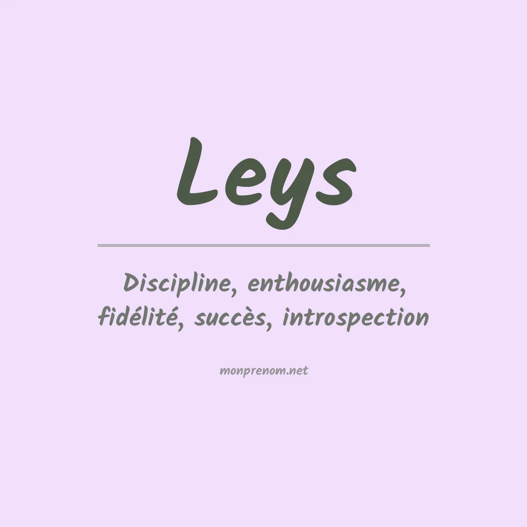 Prénom Leys