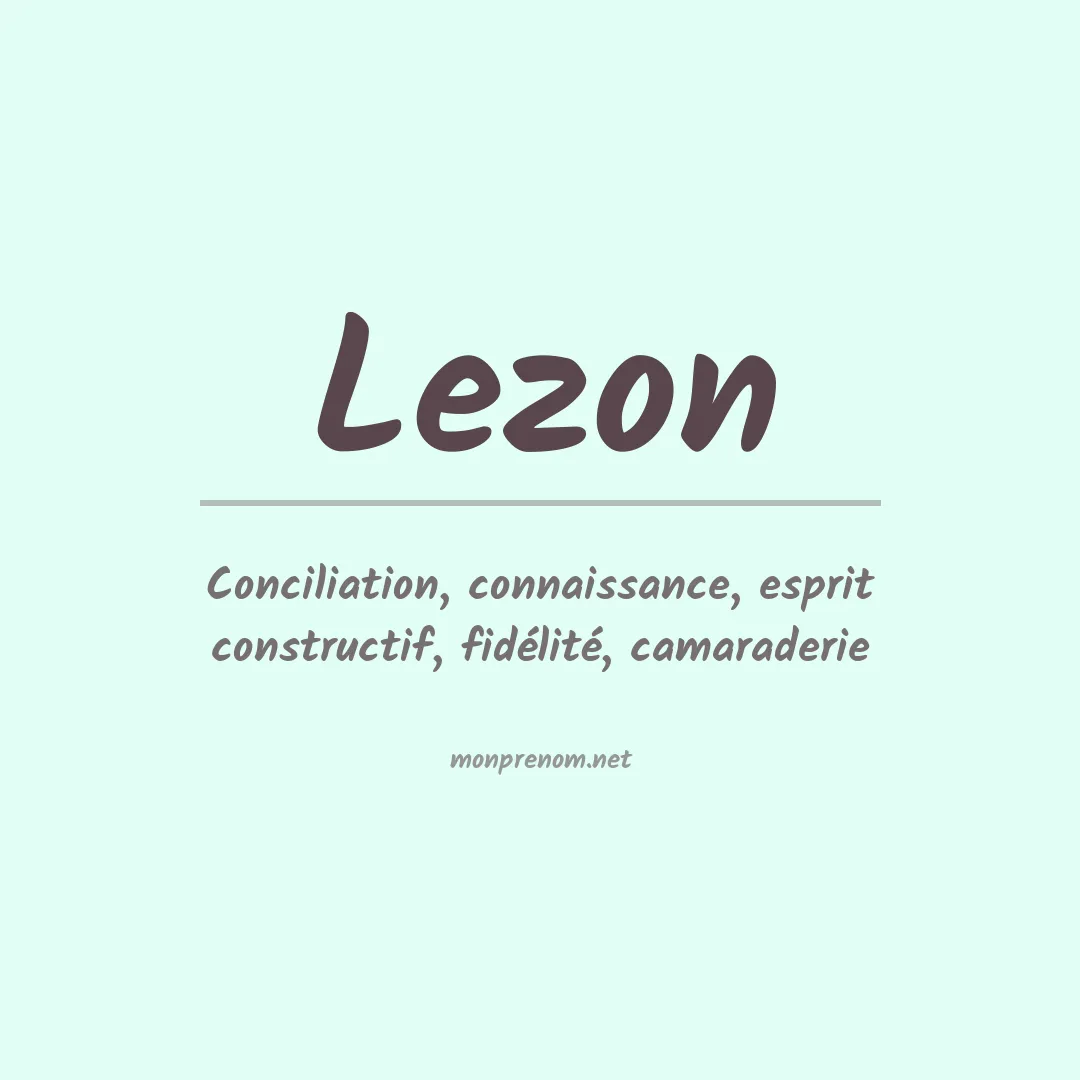 Prénom Lezon